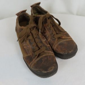 Steve Madden Fyrebyrd Brown Leather and Cloth Men's Shoe Sz. 10